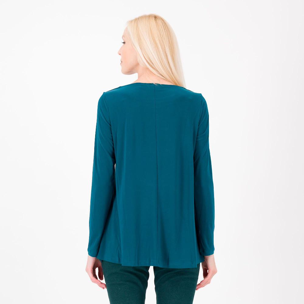 QVC Nina Leonard Maglia Con Incrocio E Apertura Allo Scollo