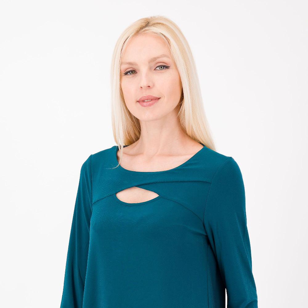 QVC Nina Leonard Maglia Con Incrocio E Apertura Allo Scollo
