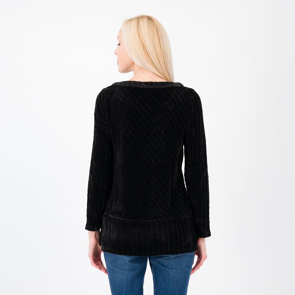 QVC Nina Leonard Maglia In Ciniglia Con Lavorazione A Righe