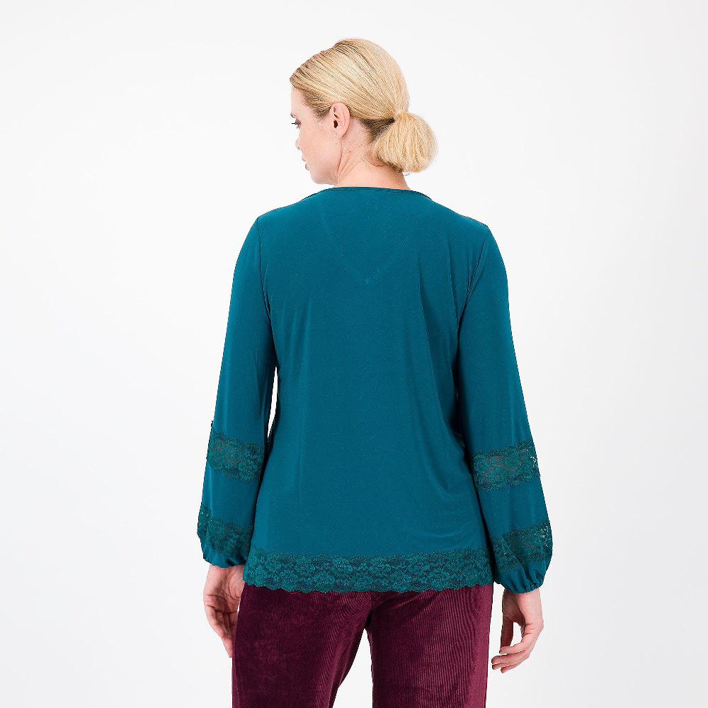 QVC Nina Leonard Maglia In Jersey Con Maniche Lunghe Balloon