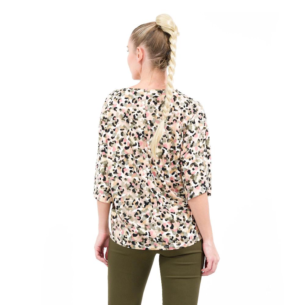 QVC Nina Leonard Maglia In Jersey Fantasia Con Manica Ampia