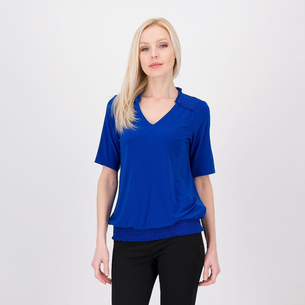 QVC Nina Leonard Maglia in jersey opaco con scollo a V