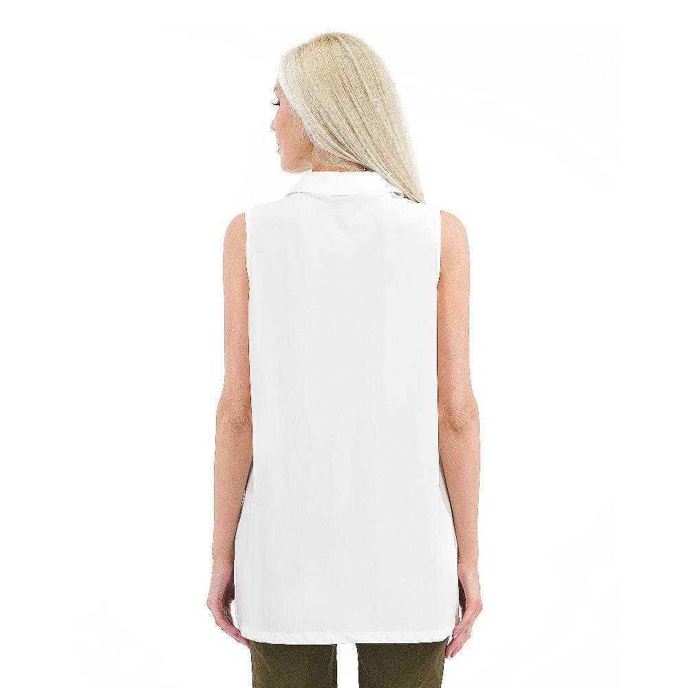 QVC Nina Leonard Maglia Smanicata In Jersey Stretch