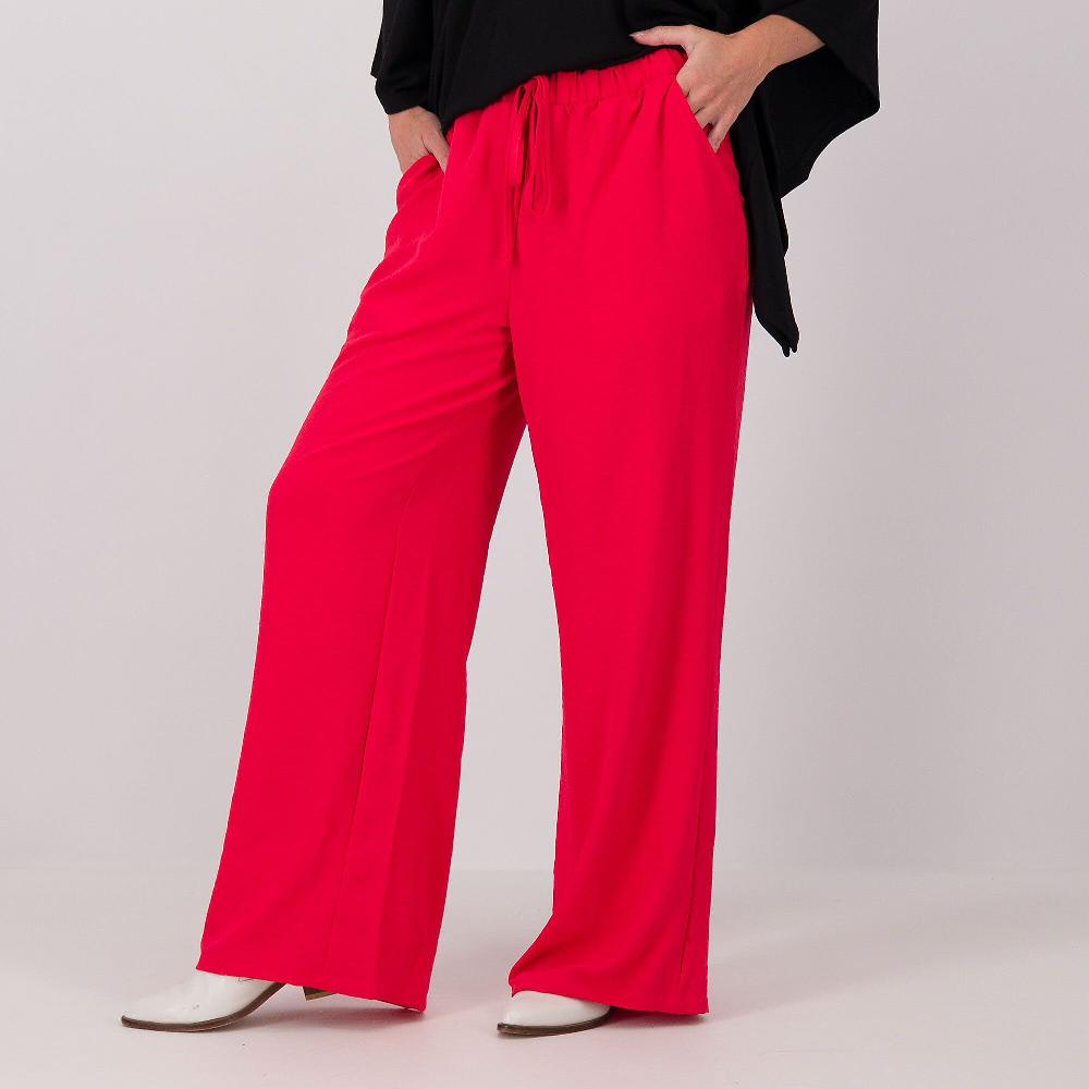 QVC Nina Leonard Pantaloni a gamba ampia con elastico in vita in crêpe