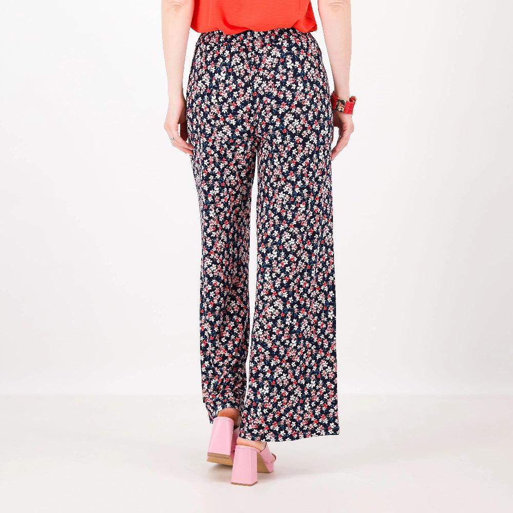 QVC Nina Leonard Pantaloni Ampi In Jersey Fantasia Anche Petite