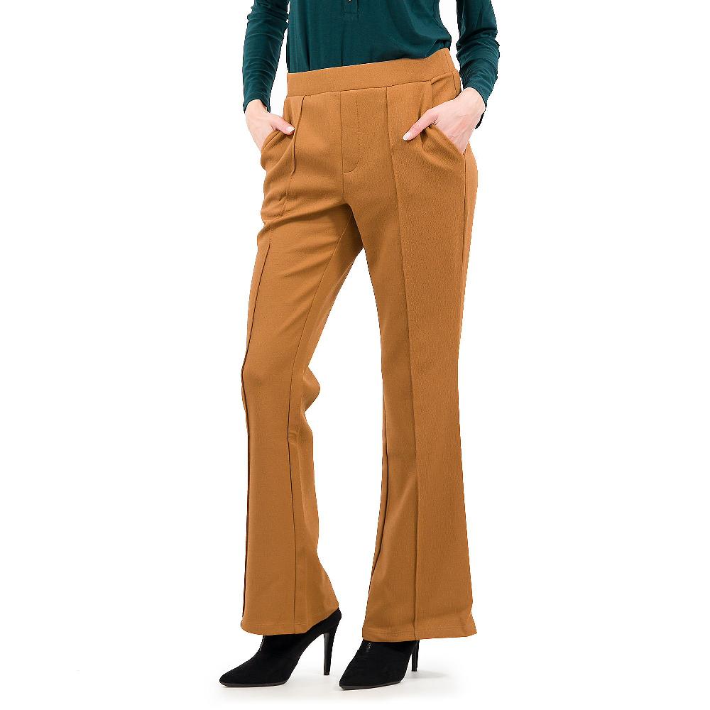 QVC Nina Leonard Pantaloni bootcut in scuba effetto goffrato