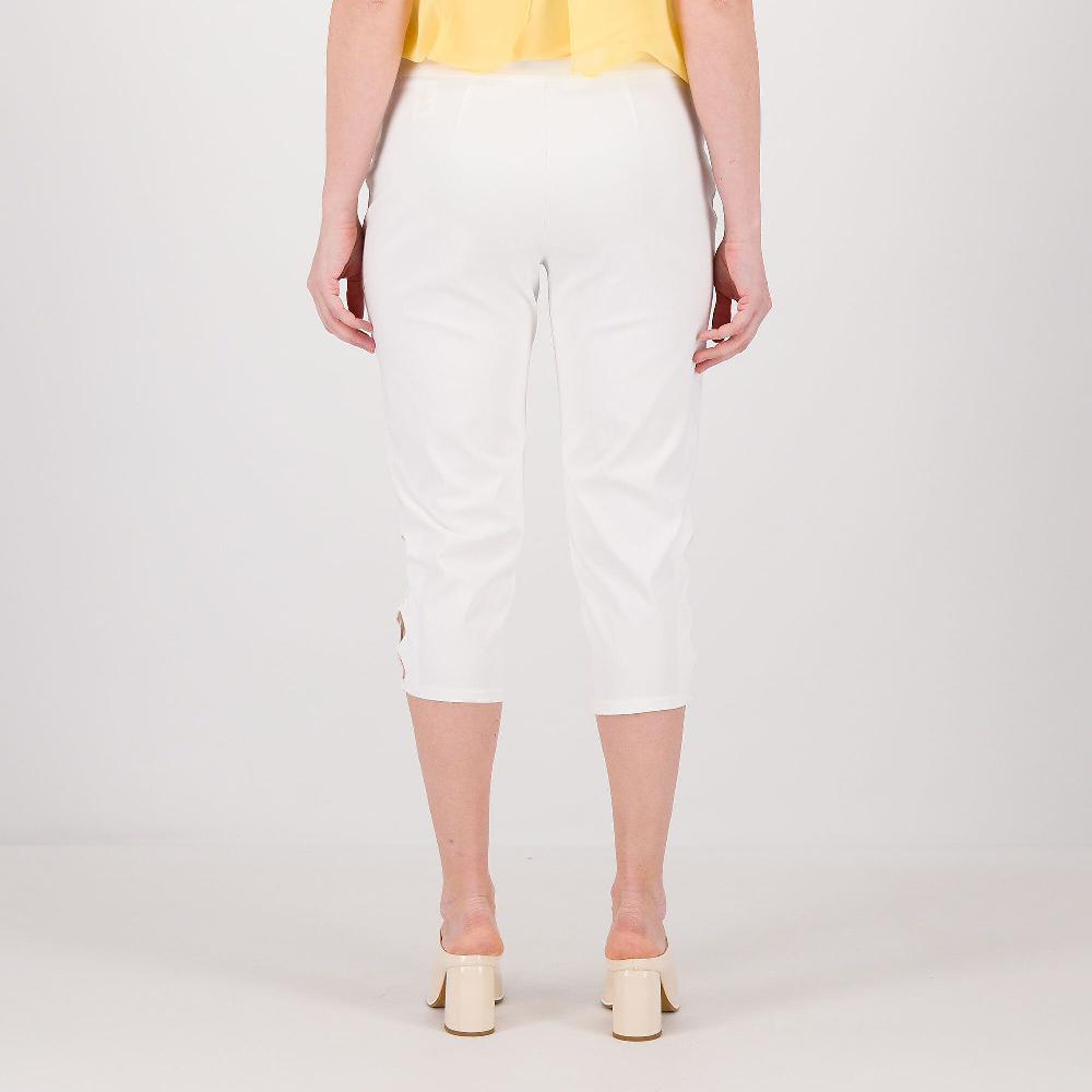 QVC Nina Leonard Pantaloni Cropped In Tessuto Stretch