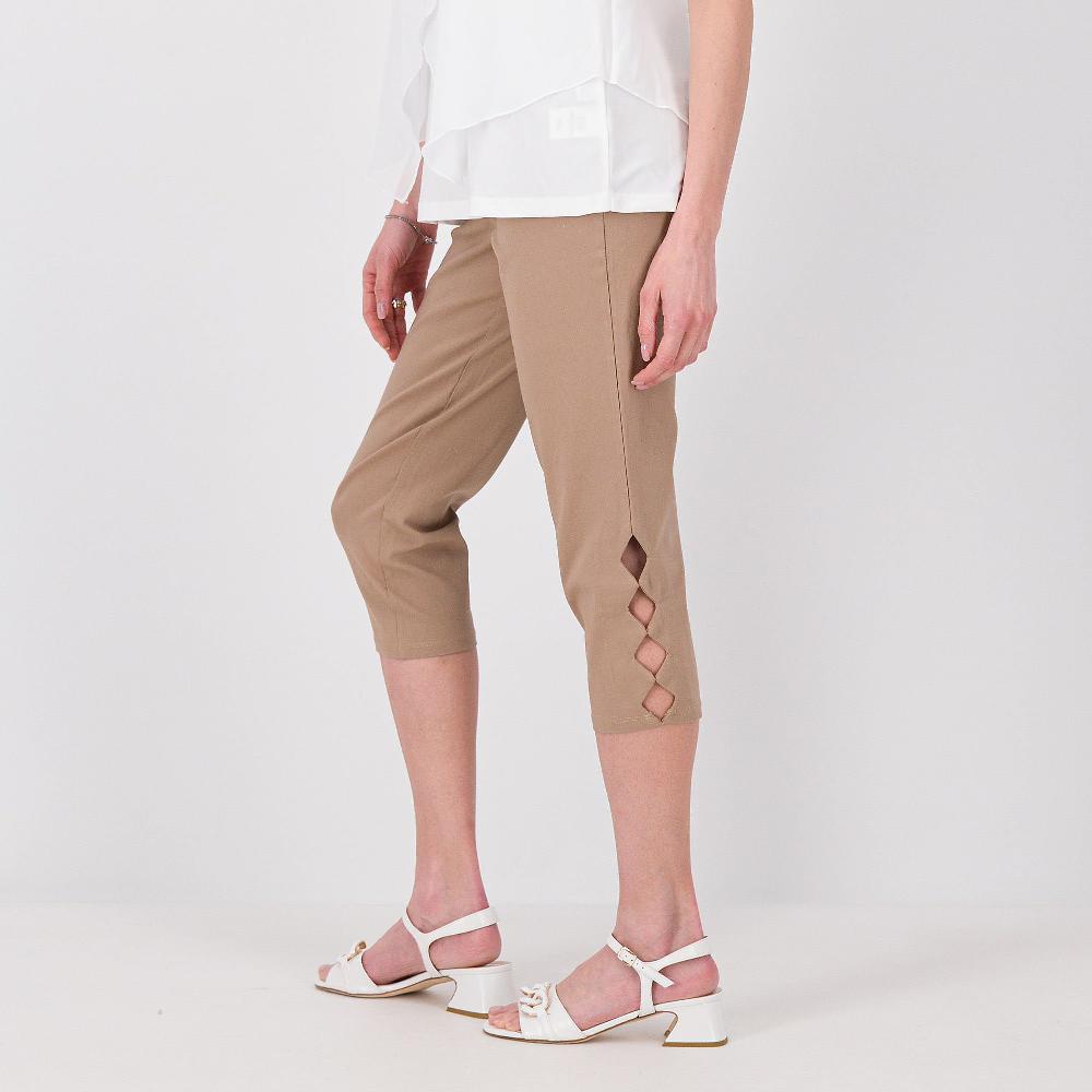 QVC Nina Leonard Pantaloni cropped in tessuto stretch