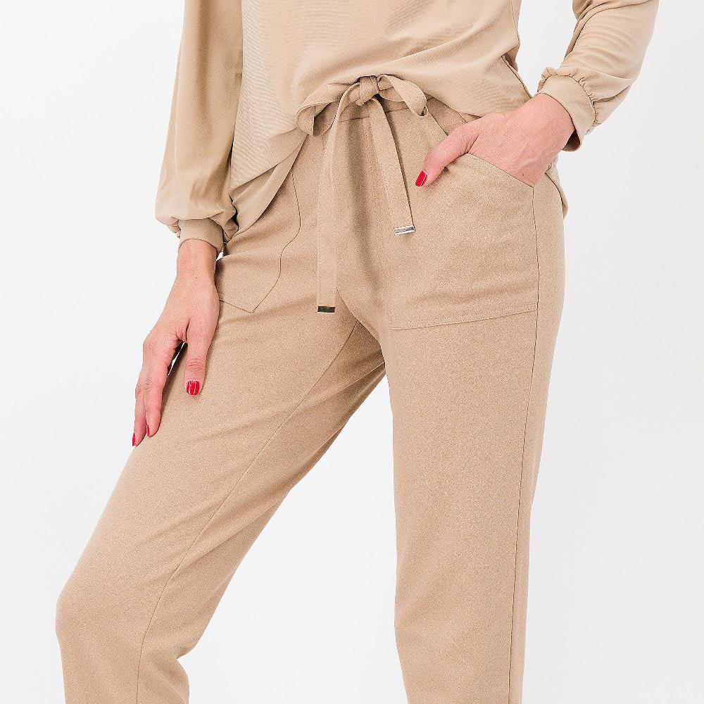 QVC Nina Leonard Pantaloni Gamba Dritta Un Scuba Crépe Con Cintura