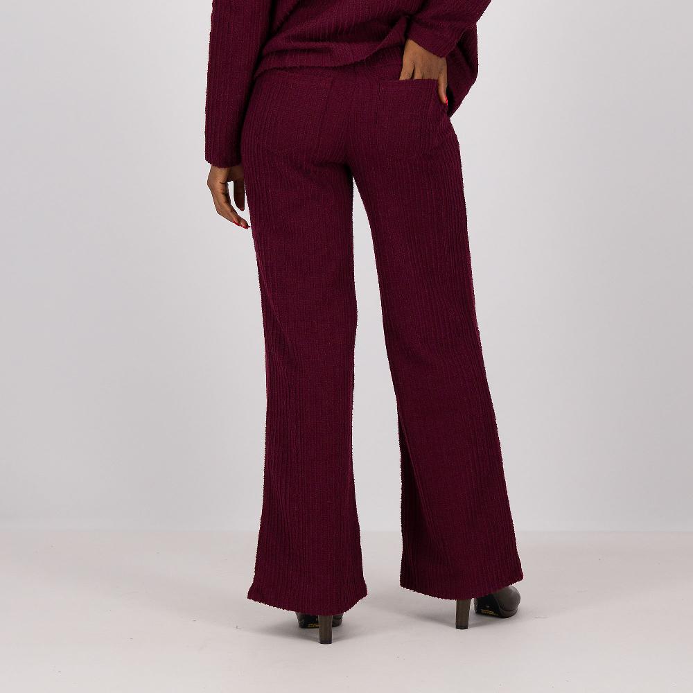 QVC Nina Leonard Pantaloni In Bouclé Stretch Con Vita Elasticata