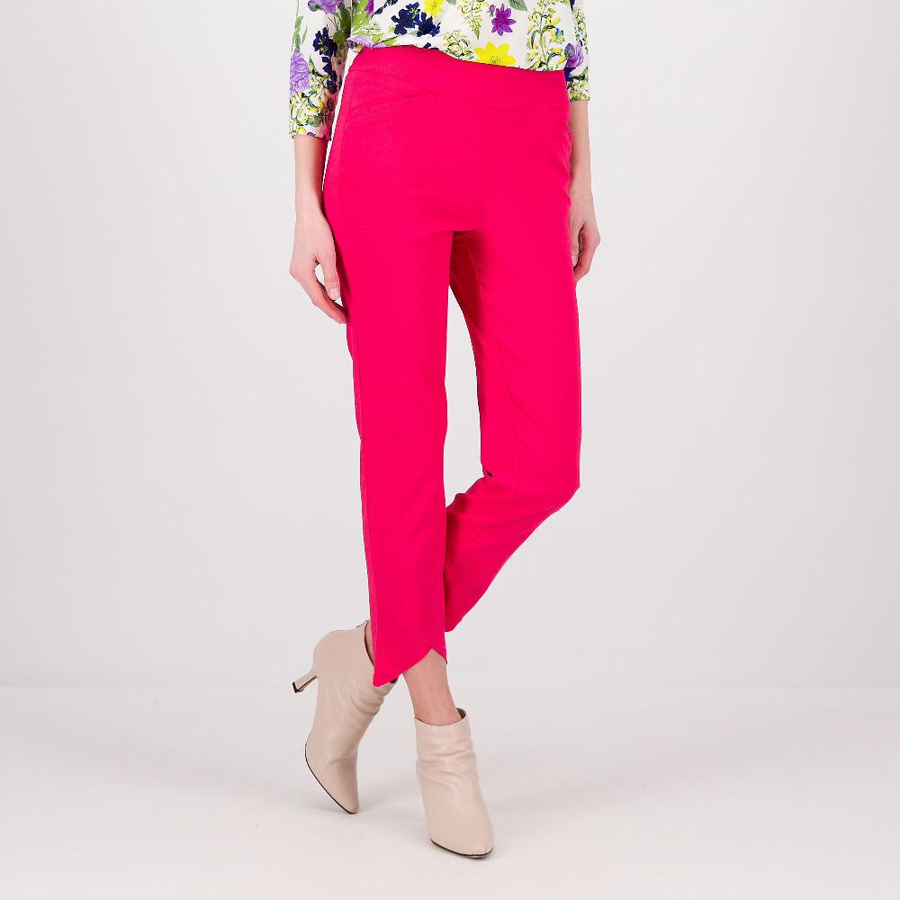 QVC Nina Leonard Pantaloni in tessuto superstretch Tasche frontali Fondo a tulipano
