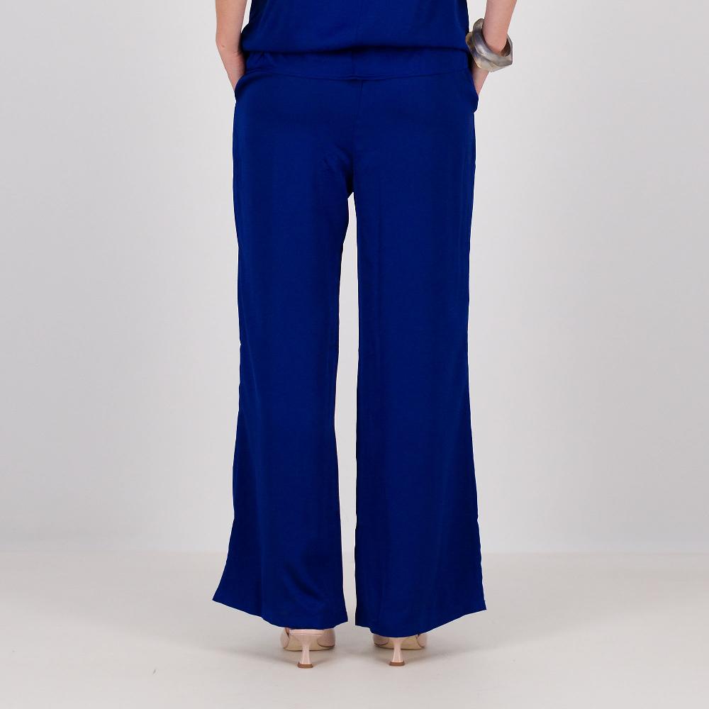 QVC Nina Leonard Pantaloni Lunghi A Gamba Ampia Con Vita Elasticata