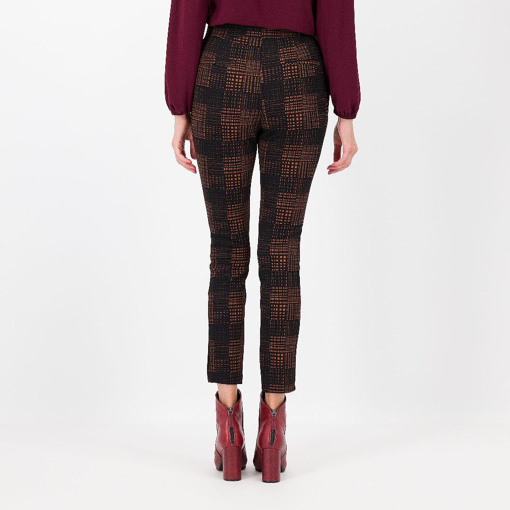 QVC Nina Leonard Pantaloni Lunghi Fantasia In Crépe Elasticizzato