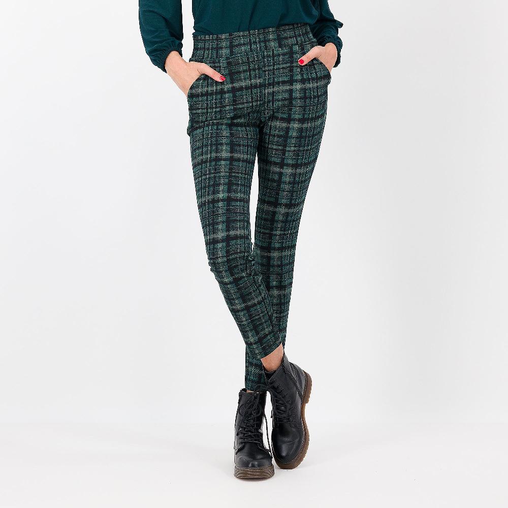 QVC Nina Leonard Pantaloni lunghi fantasia in crépe elasticizzato