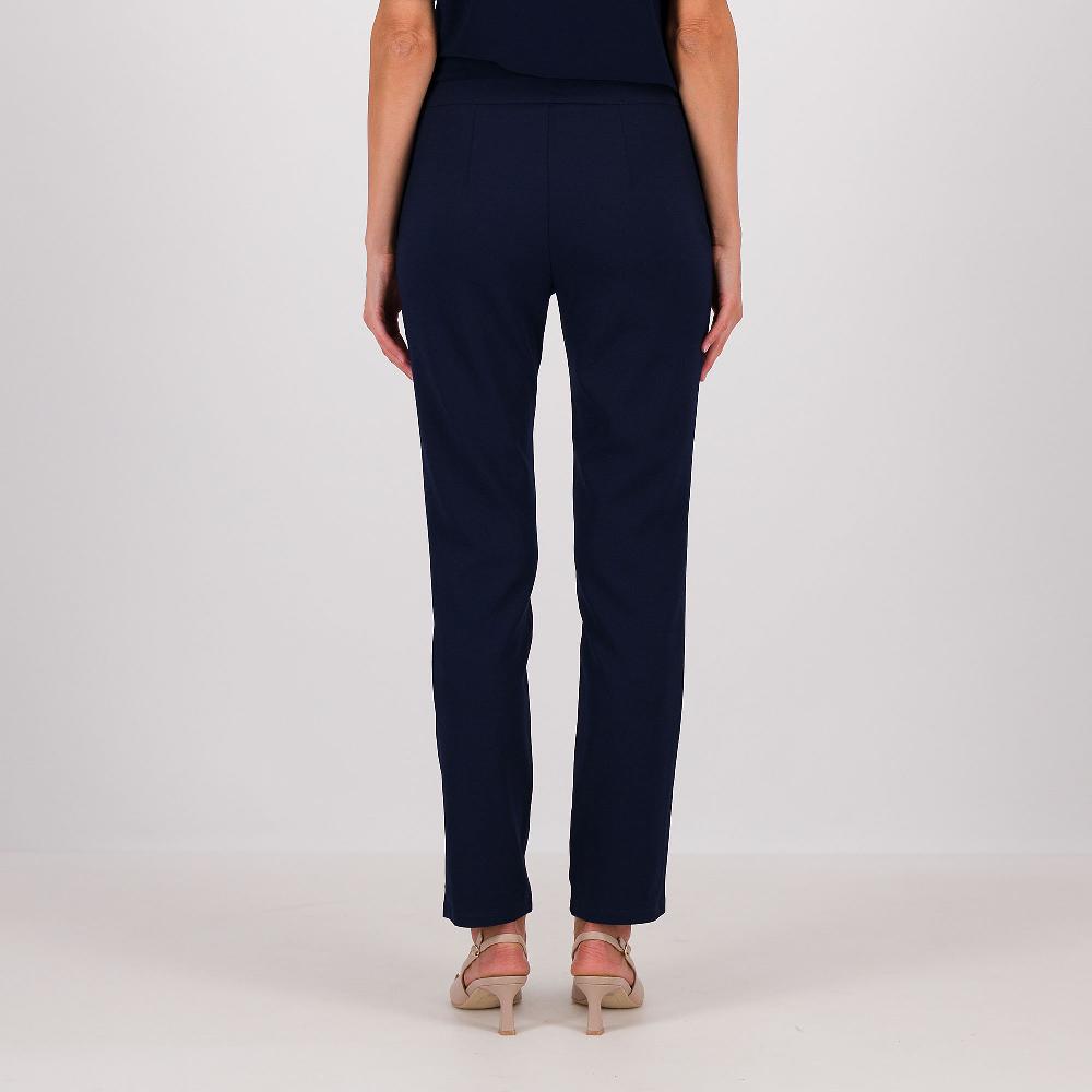 QVC Nina Leonard Pantaloni Lunghi In Crêpe Stretch Con Gamba Stretta