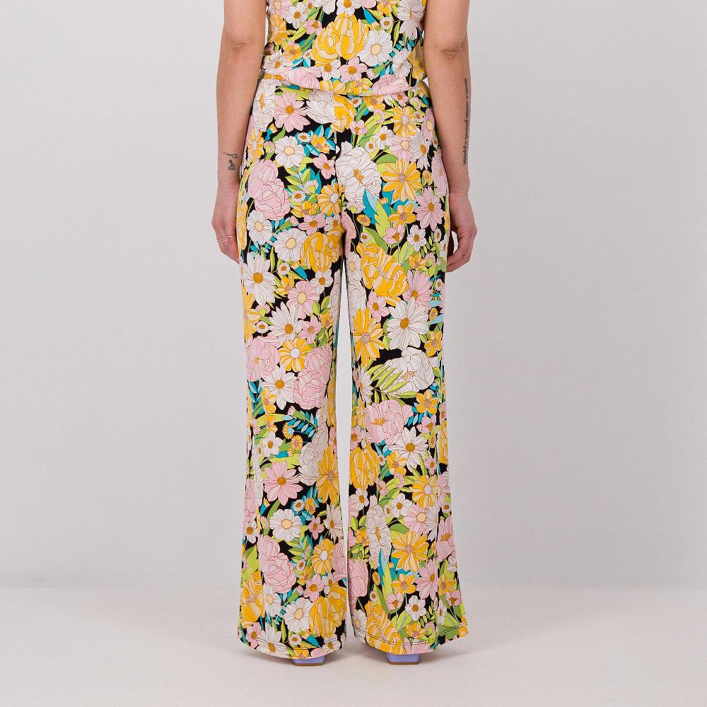 QVC Nina Leonard Pantaloni Palazzo In Jersey Fantasia Con Elastico In Vita
