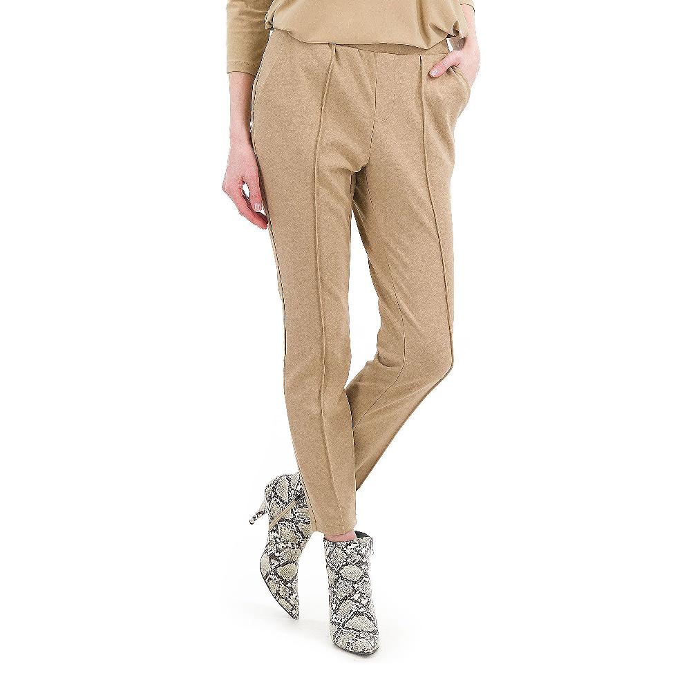 QVC Nina Leonard Pantaloni slim Scuba crêpe stretch Motivo di nervatura al centro davanti