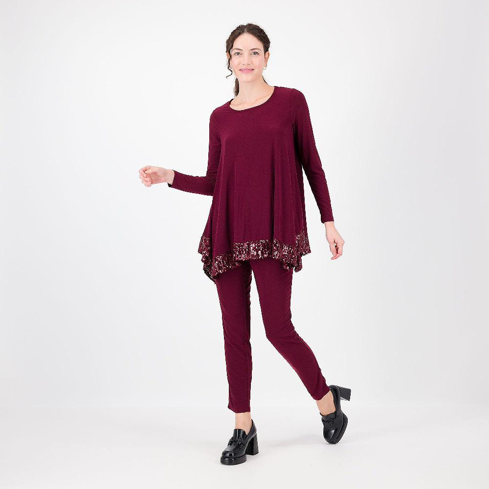 QVC Nina Leonard Set 2 pezzi con pantaloni a sigaretta e maglia