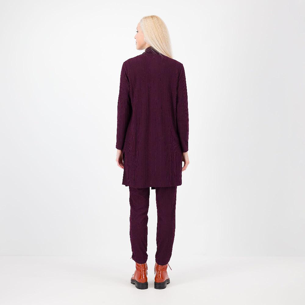 QVC Nina Leonard Set 3 Pezzi In Maglia: Cardigan Lungo Top Pantaloni