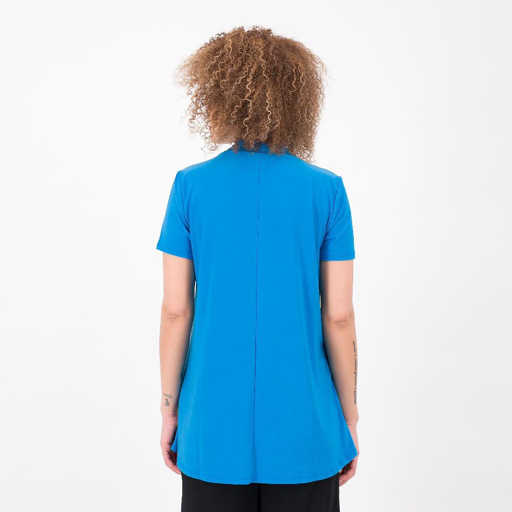 QVC Nina Leonard T-shirt A Trapezio In Jersey Stretch