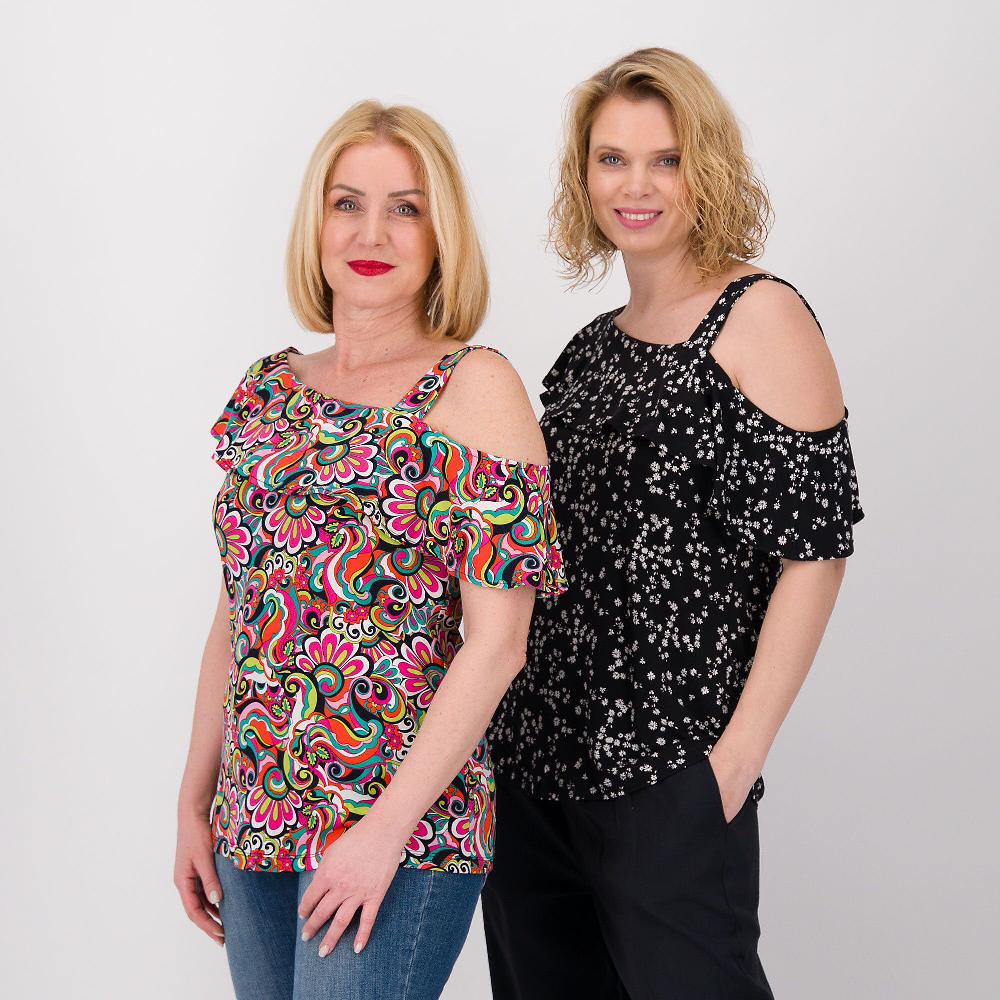 QVC Nina Leonard Top Asimmetrico Con Spallina Singola E Rouche