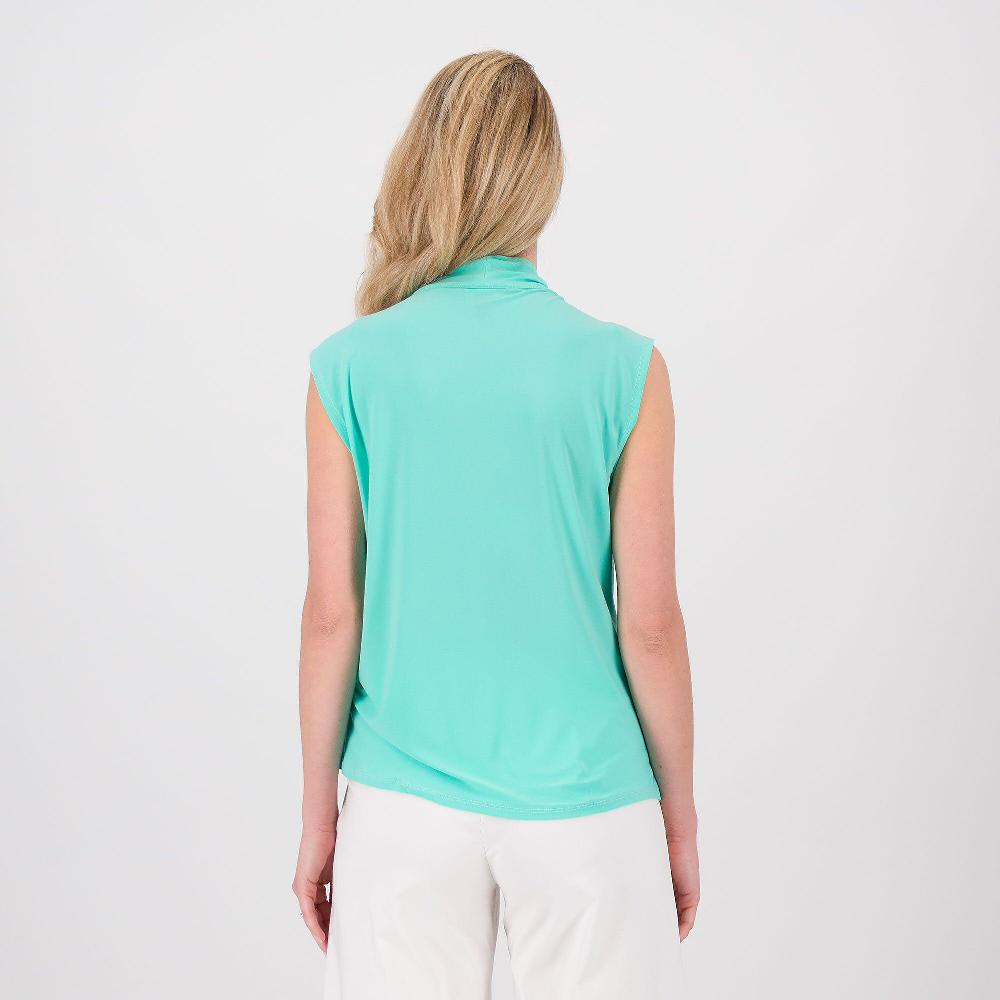 QVC Nina Leonard Top Smanicato Con Spalla Scesa E Motivo Di Drappeggio Frontale