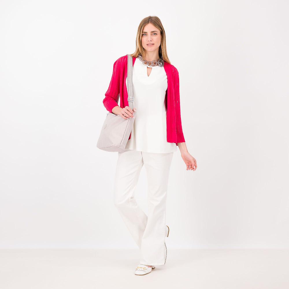 QVC Nina Leonard Top Smanicato E Sciancrato Con Apertura A V