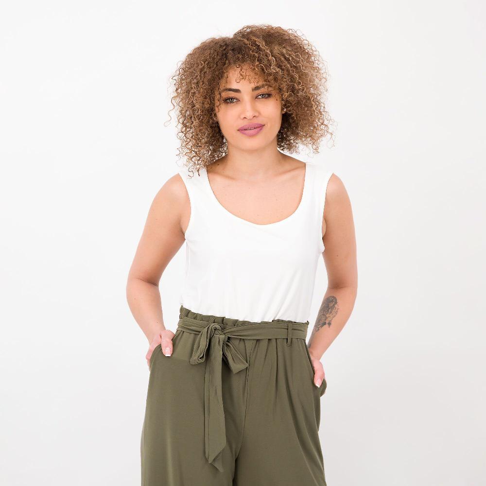 QVC Nina Leonard Tuta Jumpsuit Smanicata In Jersey Con Cintura