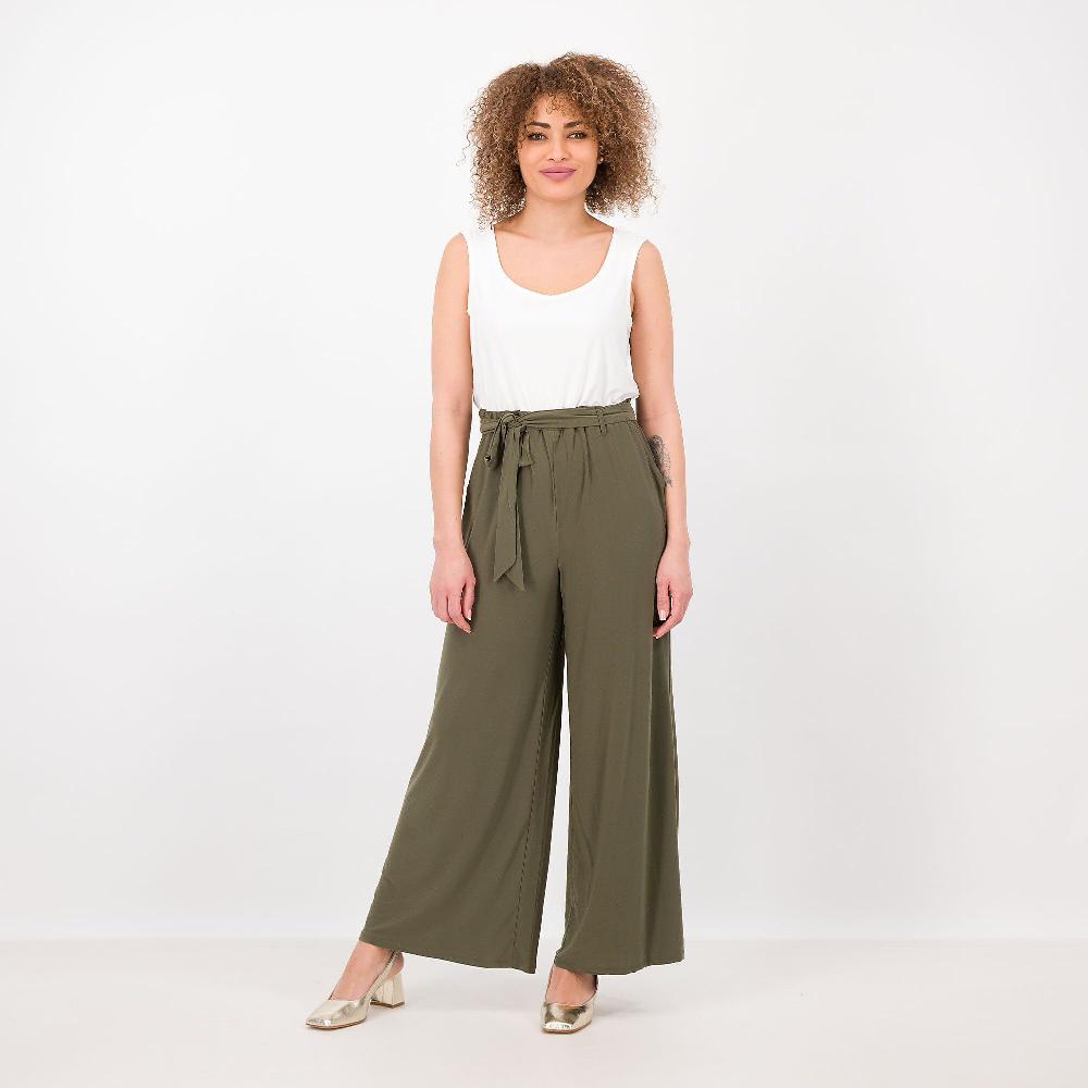 QVC Nina Leonard Tuta jumpsuit smanicata in jersey con cintura