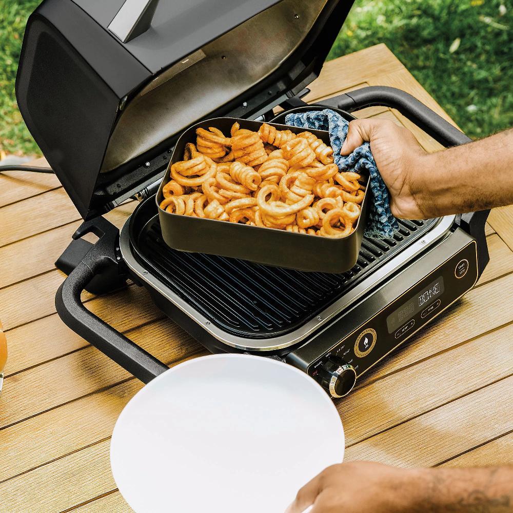 QVC Ninja Cestello combinato frittura ad aria per barbecue Woodfire