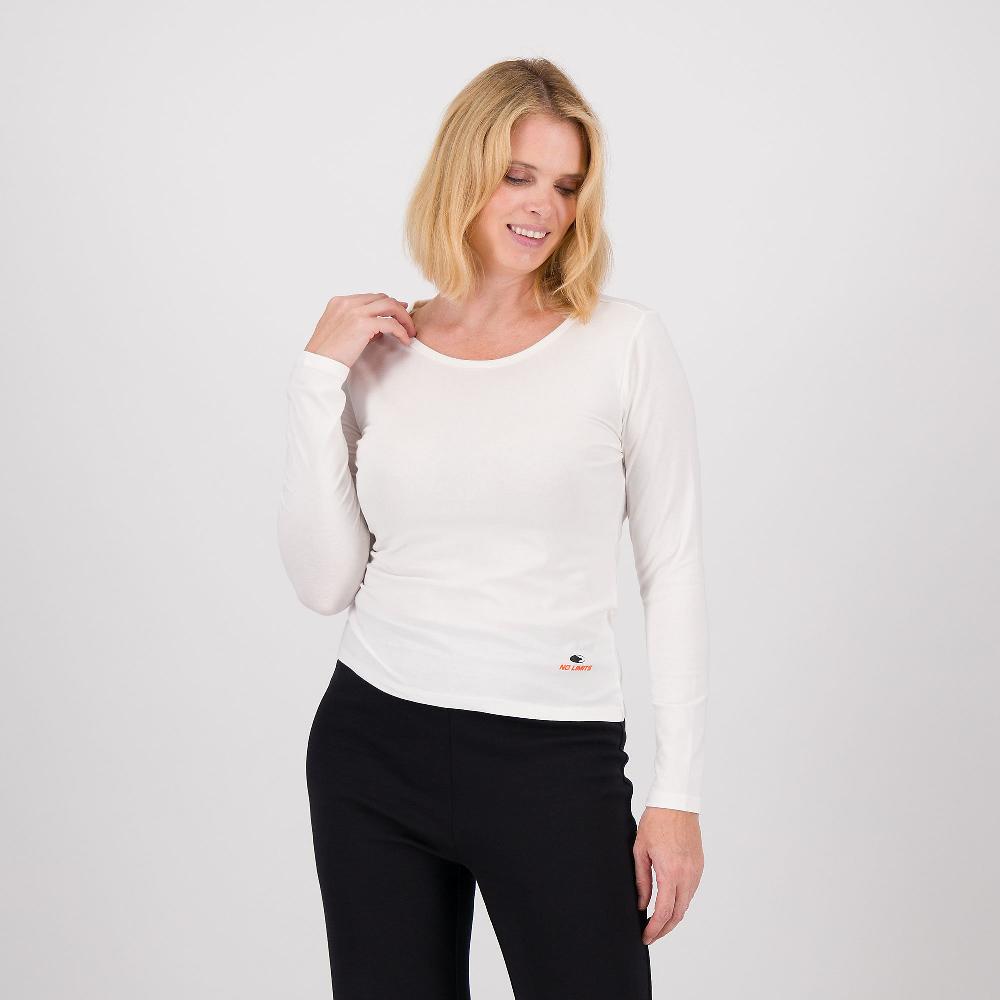 QVC NO LIMITS T-shirt Manica Lunga In Jersey Di Cotone Elasticizzato