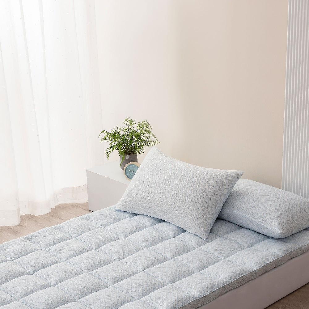 QVC Nuage Argenté Topper Microsfere Fresh Nuovo Tessuto Jacquard 3D Su Lato Superiore