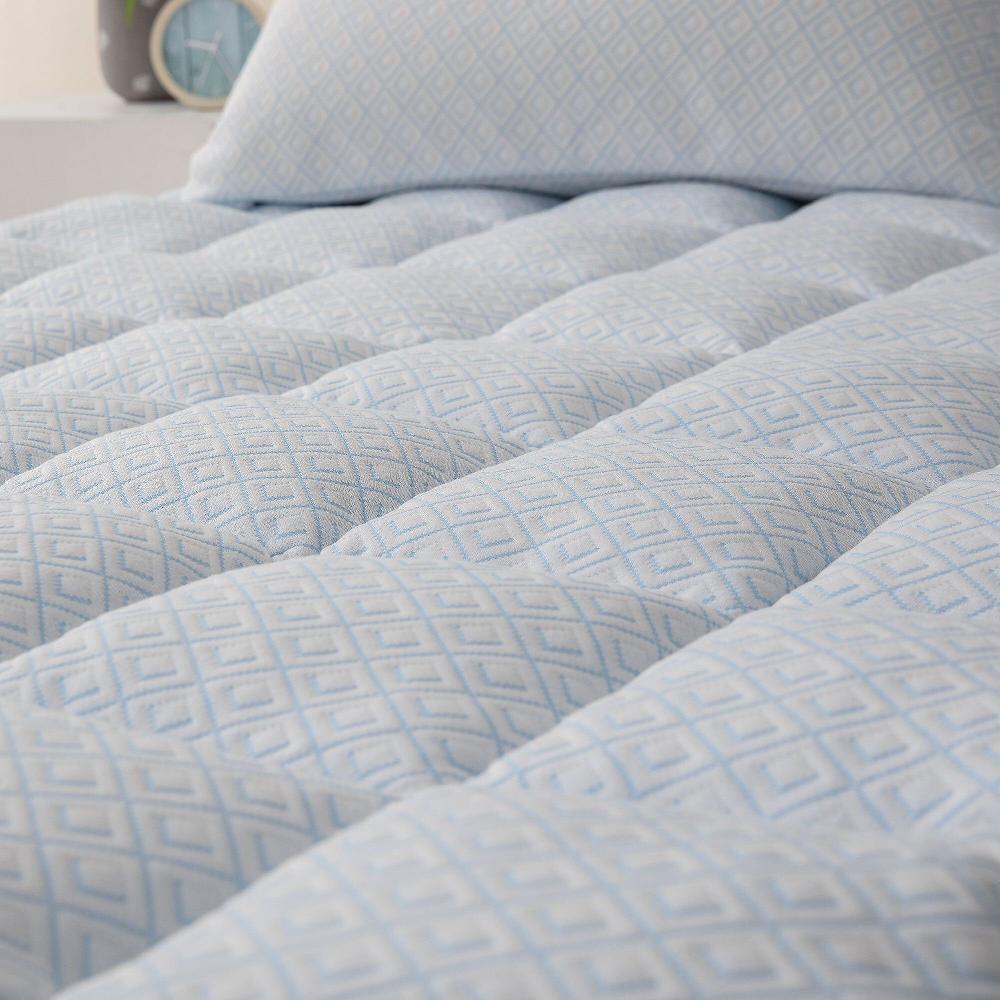 QVC Nuage Argenté Topper Microsfere Fresh Nuovo Tessuto Jacquard 3D Su Lato Superiore