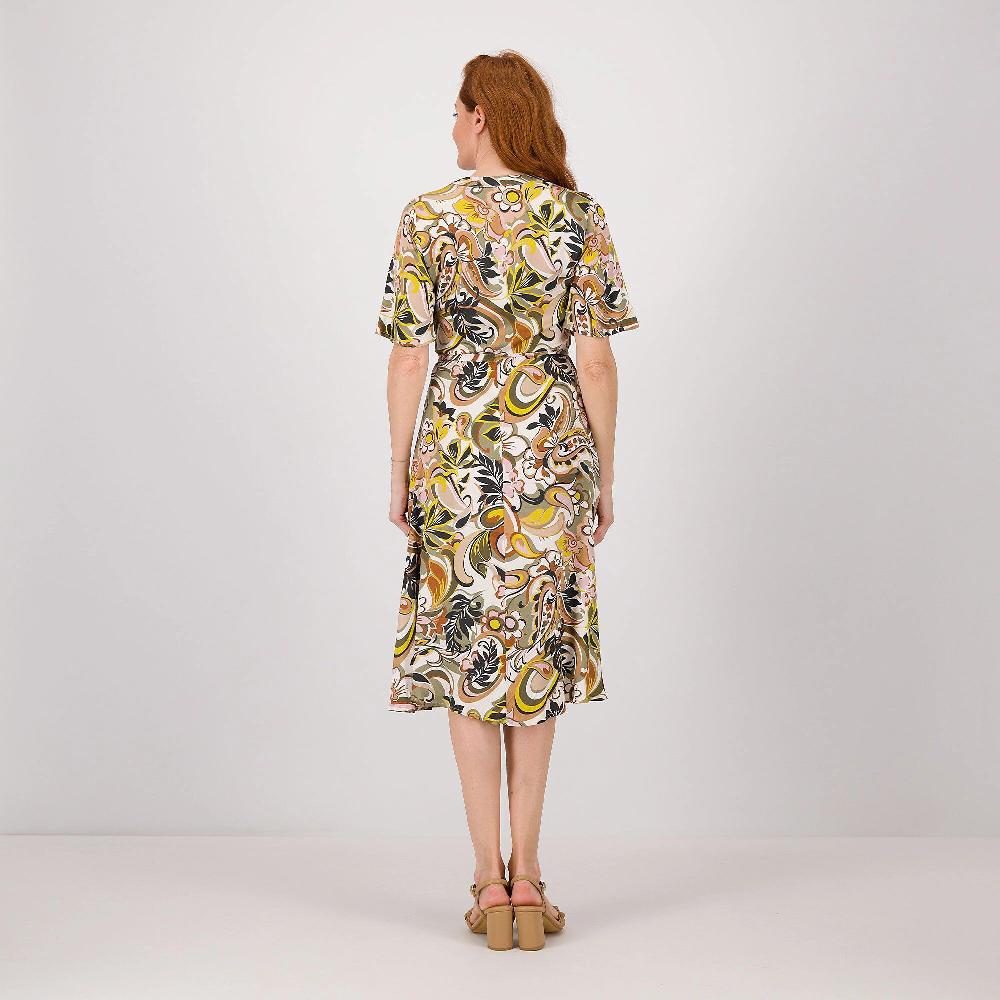 QVC Officina Della Moda Abito Chemisier Fantasia Con Manica Corta