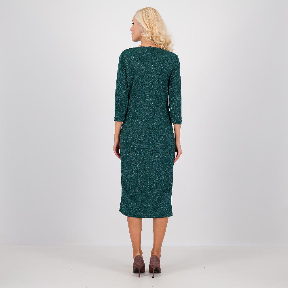 QVC Officina Della Moda Abito In Jersey Con Lamé E Scollo Morbido