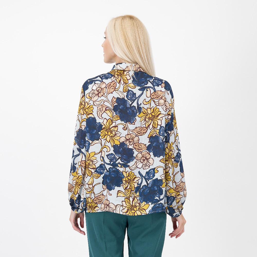 QVC Officina Della Moda Blusa Fantasia Con Manica A Balloon