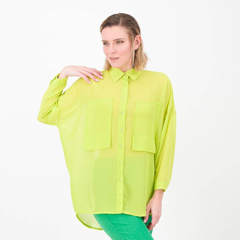 QVC Officina della Moda Camicia a manica lunga con tasconi davanti