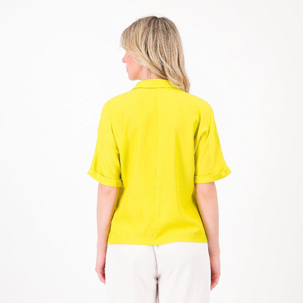 QVC Officina Della Moda Camicia In Raso Martellato Misto Viscosa