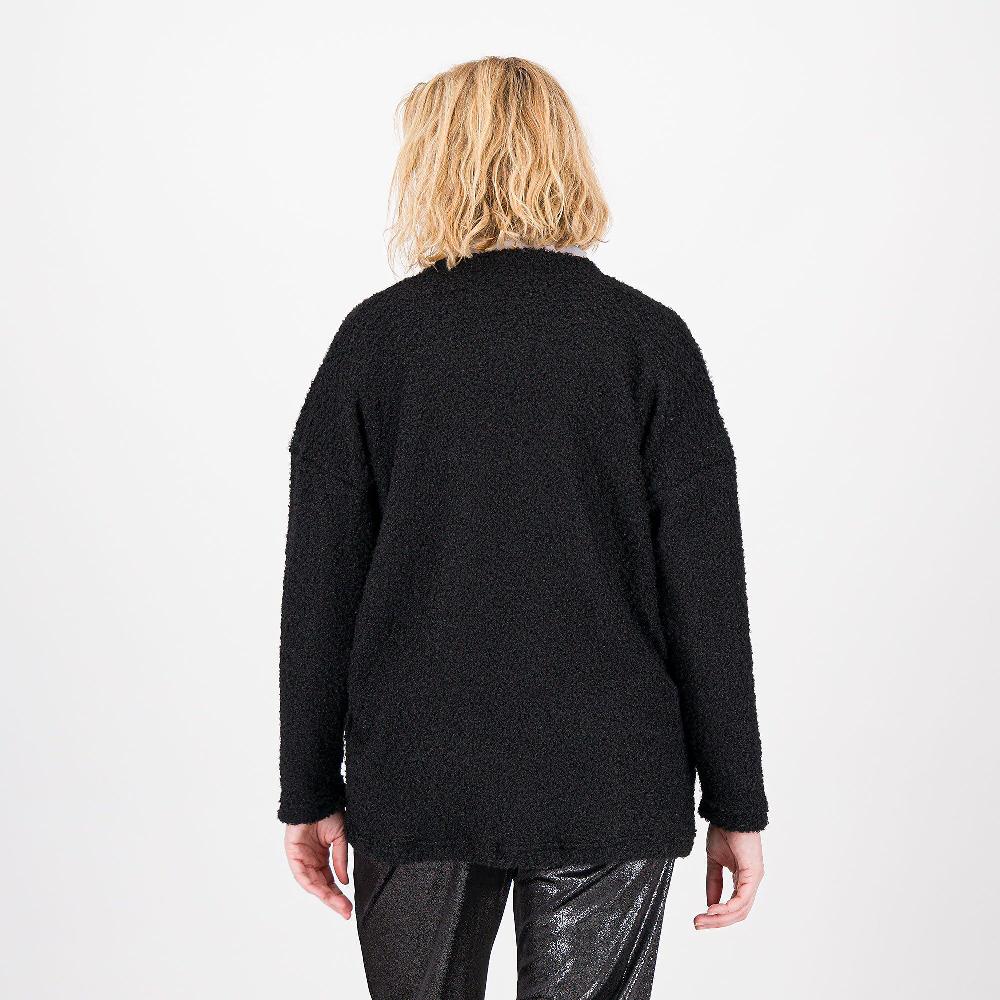 QVC Officina Della Moda Cardigan In Maglia Bouclé Con Tasche