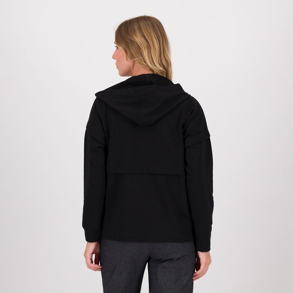 QVC Officina Della Moda Felpa In Cotone Con Cappuccio E Chiusura Con Zip