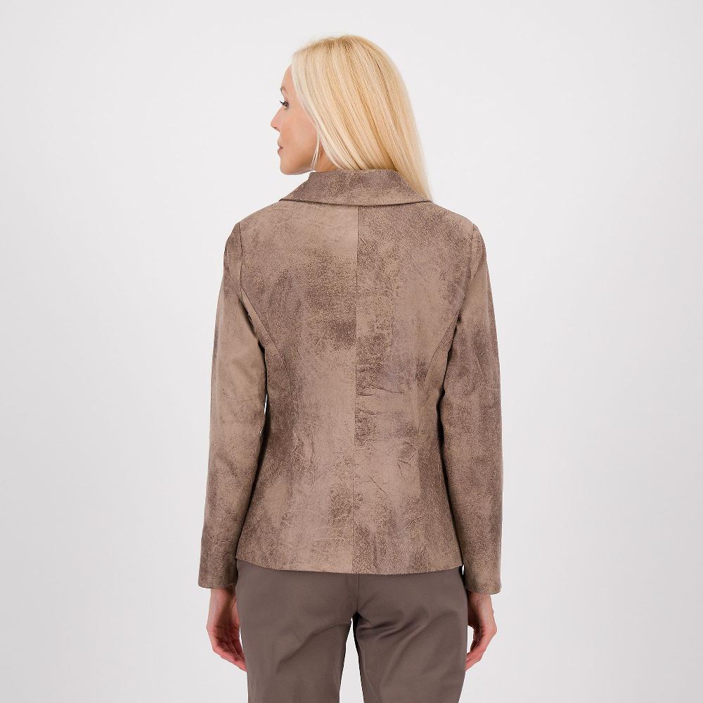 QVC Officina Della Moda Giacca Foderata In Tessuto Spalmato Con Collo Rever
