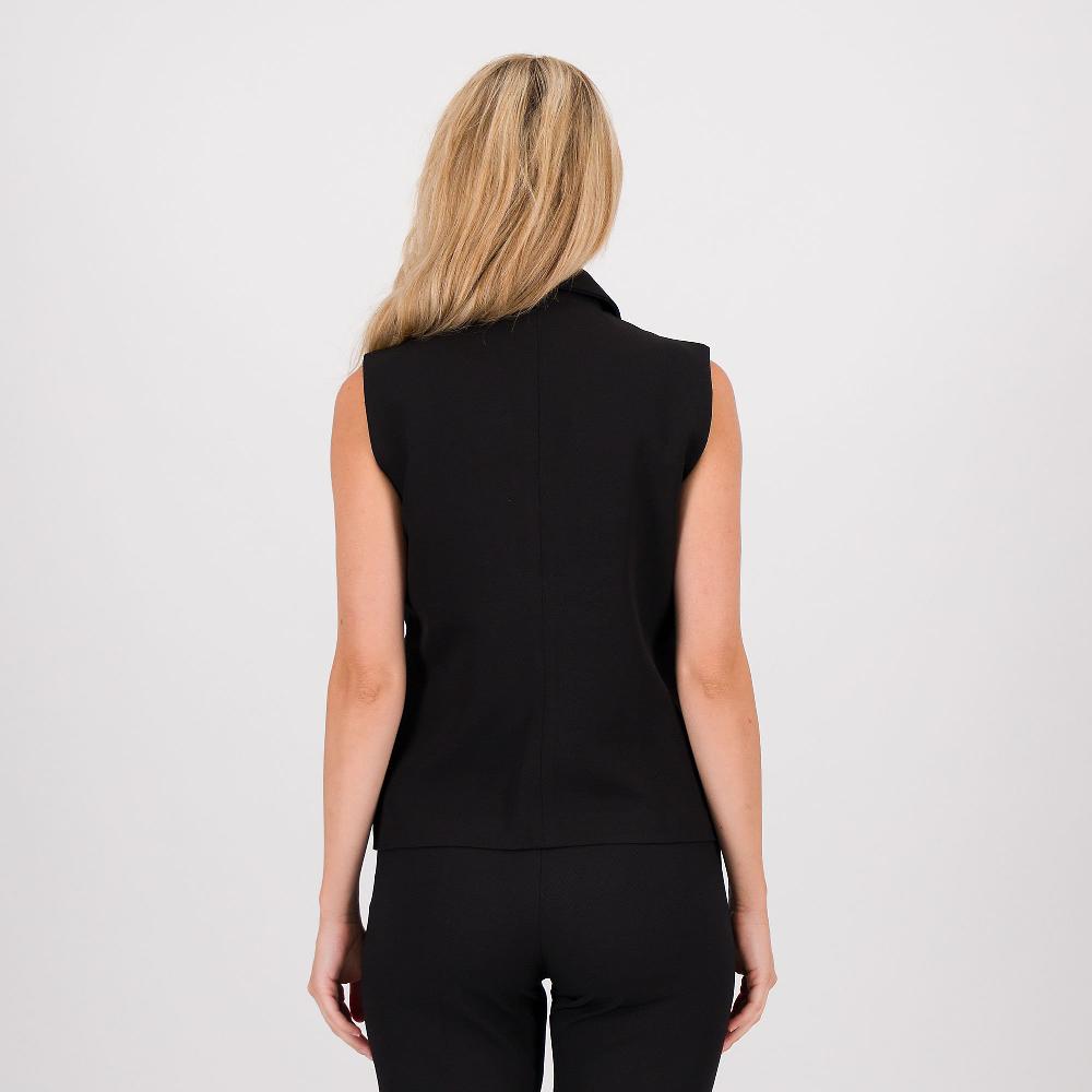 QVC Officina Della Moda Gilet In Cavallery Con Bottone Gioiello