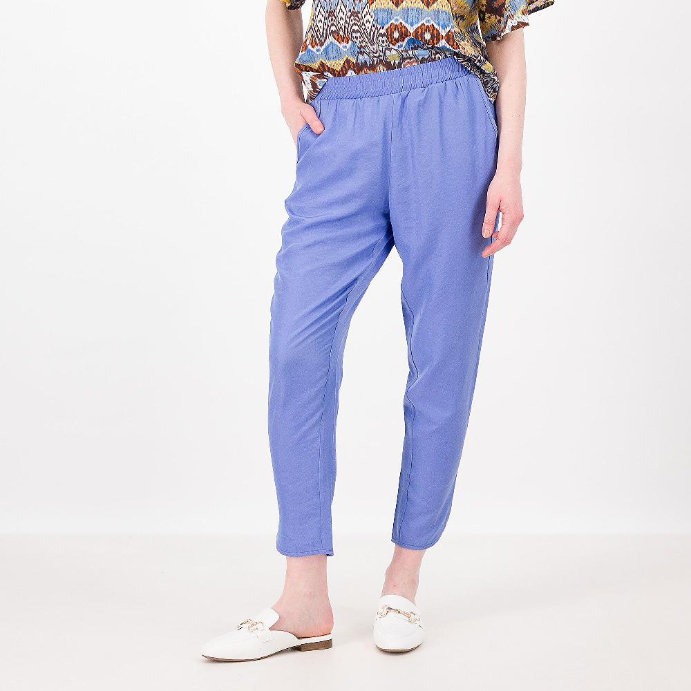 QVC Officina della Moda Jogger raso misto viscosa martellato Motivo al fondo Made in Italy