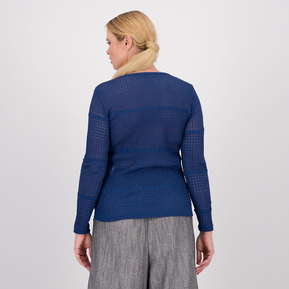 QVC Officina Della Moda Maglia A Maniche Lunghe In Pizzo Lavorato