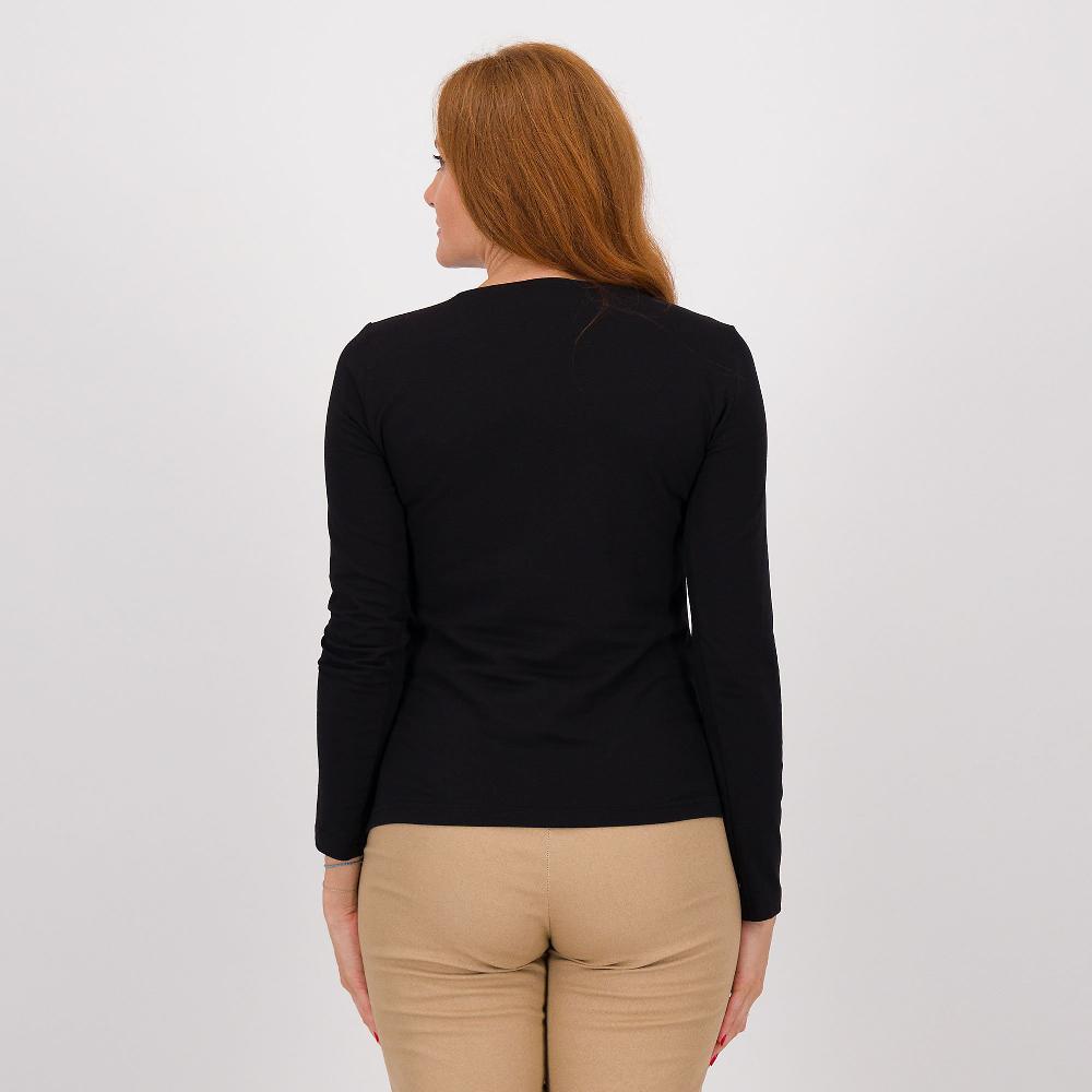 QVC Officina Della Moda Maglia Con Scollo A V Con Nodo E Maniche Lunghe