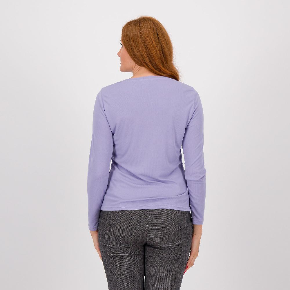 QVC Officina Della Moda Maglia In Costina Misto Modal Scollo Tondo