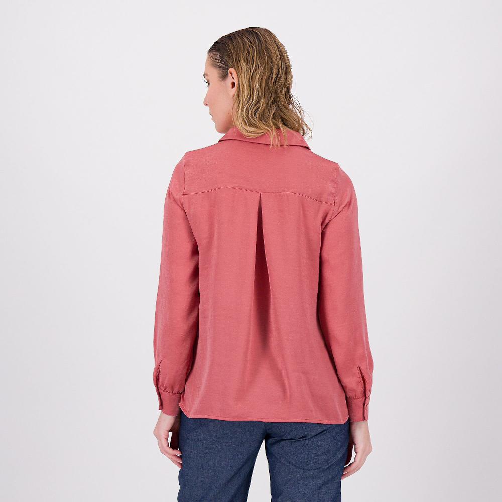 QVC Officina Della Moda Maglia In Crêpe Con Collo A Camicia E Maniche Lunghe