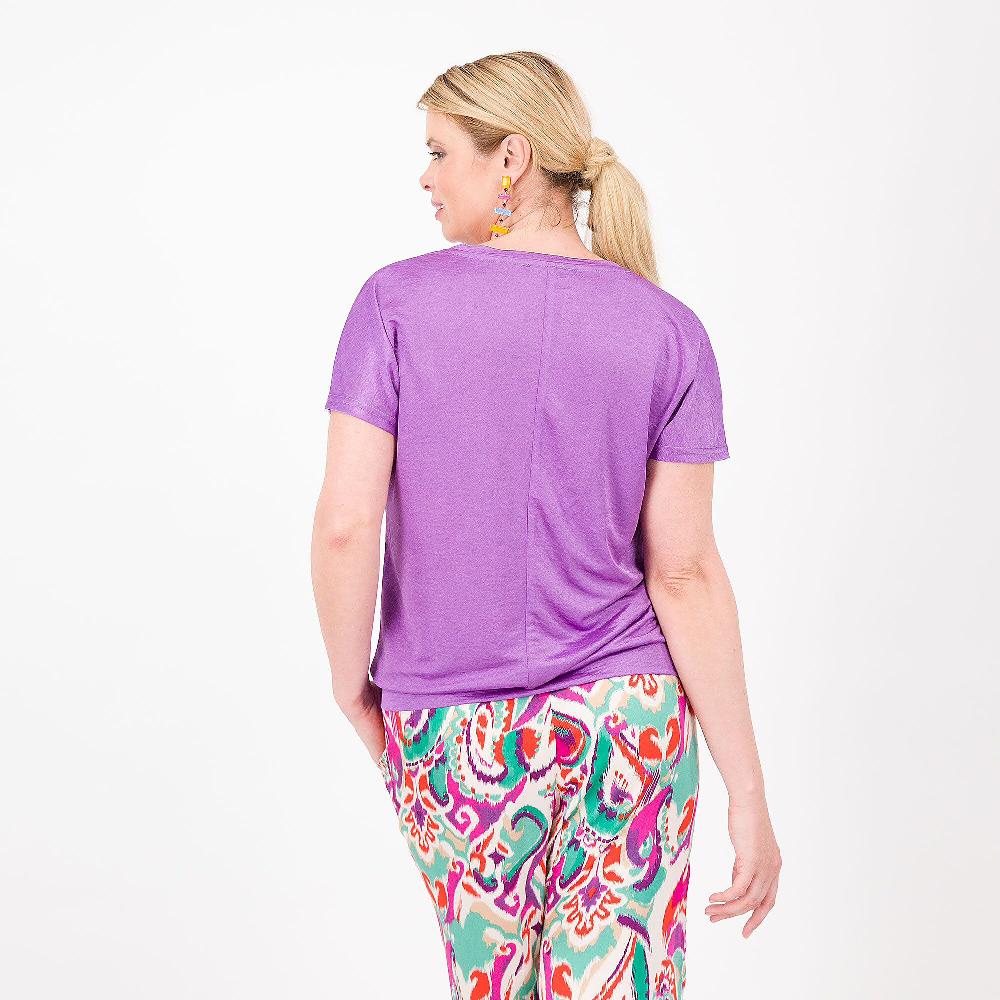 QVC Officina Della Moda Maglia In Jersey A Maniche Corte