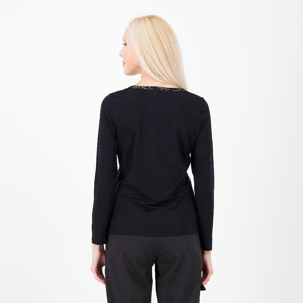 QVC Officina Della Moda Maglia In Jersey Di Viscosa E Pizzo