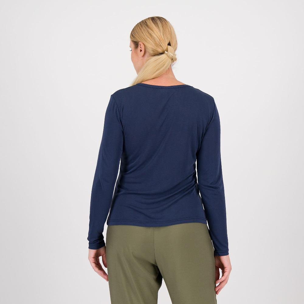 QVC Officina Della Moda Maglia In Jersey Misto Modal Con Motivo Buco A V